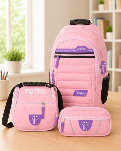 Morral Tipo Totto 3x1 – Incluye Lonchera + Cartuchera – Oferta Especial 85% OFF 🎁