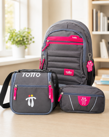 Morral Tipo Totto 3x1 – Incluye Lonchera + Cartuchera – Oferta Especial 85% OFF 🎁