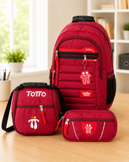Morral Tipo Totto 3x1 – Incluye Lonchera + Cartuchera – Oferta Especial 85% OFF 🎁